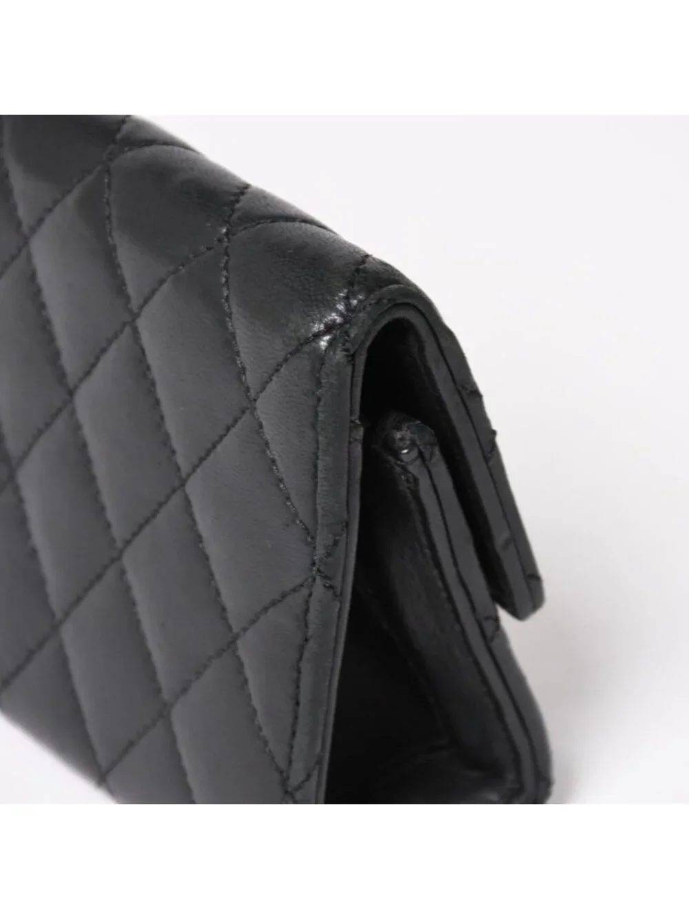 Chrome Hearts Dinner Clutch Large Cross Matelasse Lambskin Black